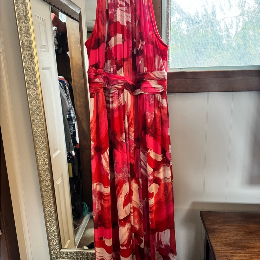London Times Vibrant Red Dress